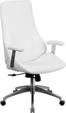 Flash Furniture High Back White Leather Executive Swivel Office Chair