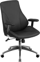 Flash Furniture Mid-Back Leather Executive Swivel Office Chair