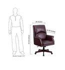 Flash Furniture High Back Pillow Back Burgundy Leather Executive Swivel Office Chair