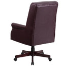 Flash Furniture High Back Pillow Back Burgundy Leather Executive Swivel Office Chair