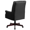 Flash Furniture High Back Pillow Back Black Leather Executive Swivel Office Chair