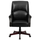Flash Furniture High Back Pillow Back Black Leather Executive Swivel Office Chair