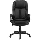 Flash Furniture Extreme Comfort High Back Black Leather Executive Swivel Office Chair With Flip-Up Arms