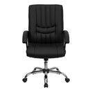 Flash Furniture Mid-Back Black Leather Swivel Manager's Chair