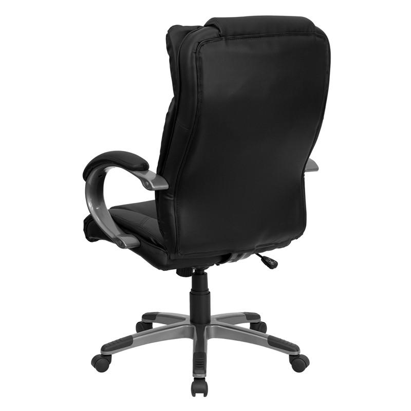 Flash Furniture BT-9088-BK-GG High Back Black Leather Executive Swivel Office Chair