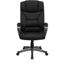Flash Furniture BT-9177-BK-GG High Back Black Leather Executive Swivel Office Chair