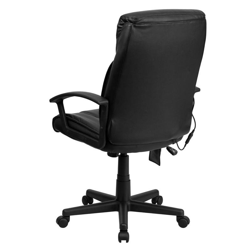 Flash Furniture BT-9578P-GG High Back Massaging Black Leather Executive Swivel Office Chair