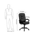 Flash Furniture BT-9585P-GG High Back Massaging Black Leather Executive Swivel Office Chair