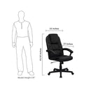 Flash Furniture BT-983-BK-GG High Back Black Leather Executive Swivel Office Chair