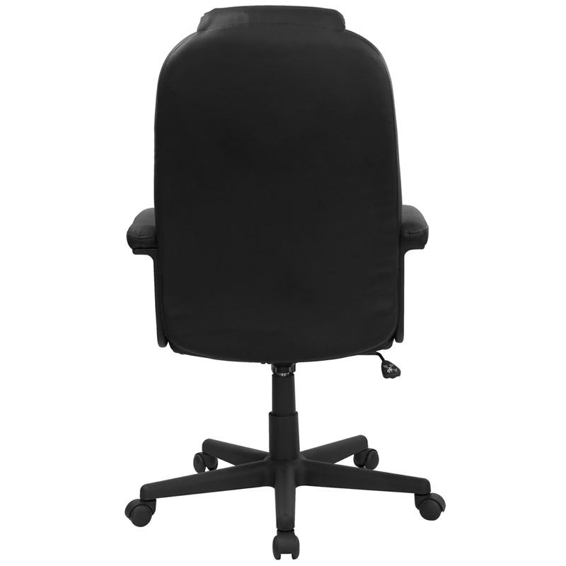Flash Furniture BT-983-BK-GG High Back Black Leather Executive Swivel Office Chair