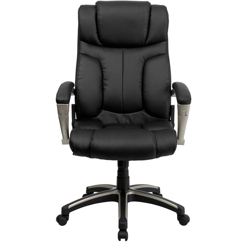 Flash Furniture High Back Folding Black Leather Executive Swivel Office Chair