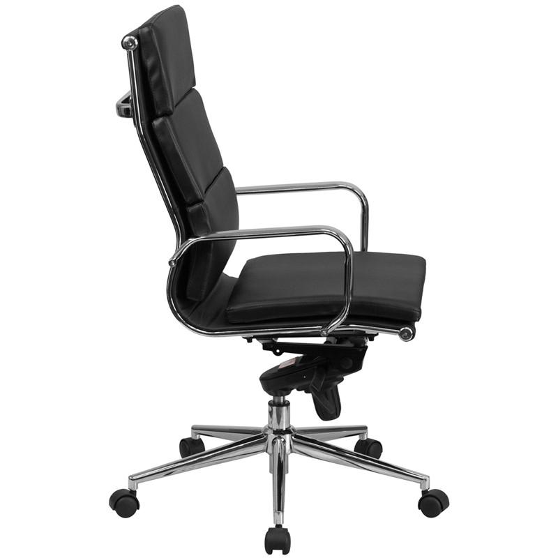Flash Furniture High Back Black Leather Executive Swivel Office Chair With Synchro-Tilt Mechanism