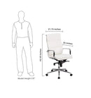Flash Furniture High Back White Leather Executive Swivel Office Chair With Synchro-Tilt Mechanism