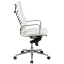 Flash Furniture High Back White Leather Executive Swivel Office Chair With Synchro-Tilt Mechanism