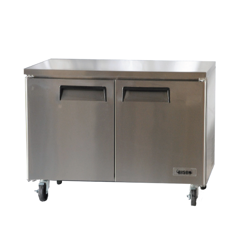 Bison BUF-48 Undercounter Freezer 48"W 12 Cu. Ft. (2) Solid Hinged Doors