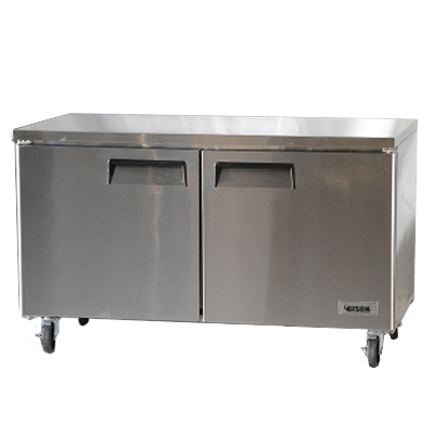 Bison BUF-60 Undercounter Freezer 60"W 17.9 Cu. Ft. (2) Solid Hinged Doors