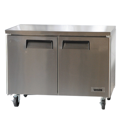 Bison BUR-48 Undercounter Refrigerator 48"W 12 Cu. Ft. (2) Solid Hinged Doors
