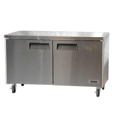 Bison BUR-60 Undercounter Refrigerator 60"W 17.9 Cu. Ft. (2) Solid Hinged Doors