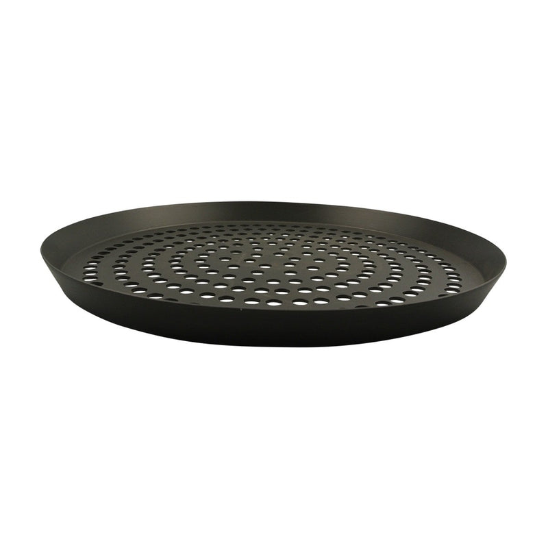 American Metalcraft CAR10HC-SP 10" Hard Coated Aluminum Perforated Tapered Pizza Pan 11/16" Deep