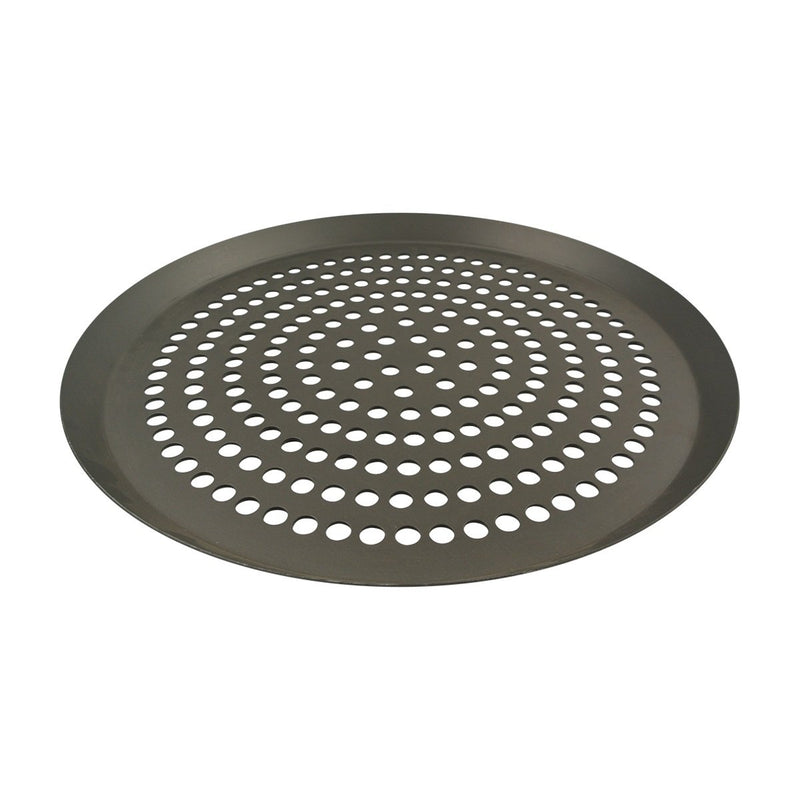 American Metalcraft CAR13HC-SP 14" Hard Coated Aluminum Super Perforated Tapered Pizza Pan 11/16" Deep