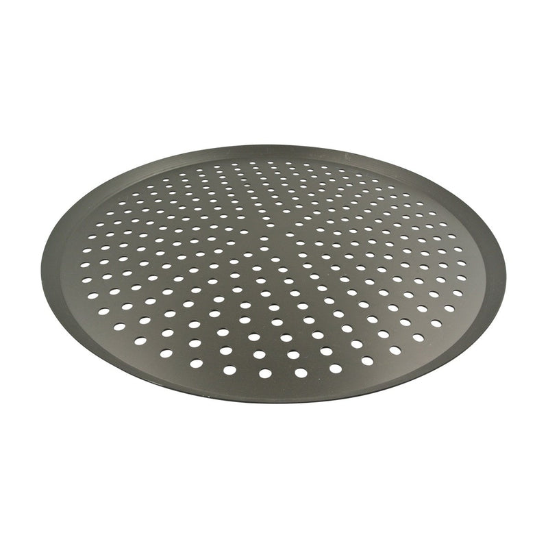 American Metalcraft CAR19HC-P 19" Hard Coated Aluminum Super Perforated Tapered Pizza Pan 11/16" Deep