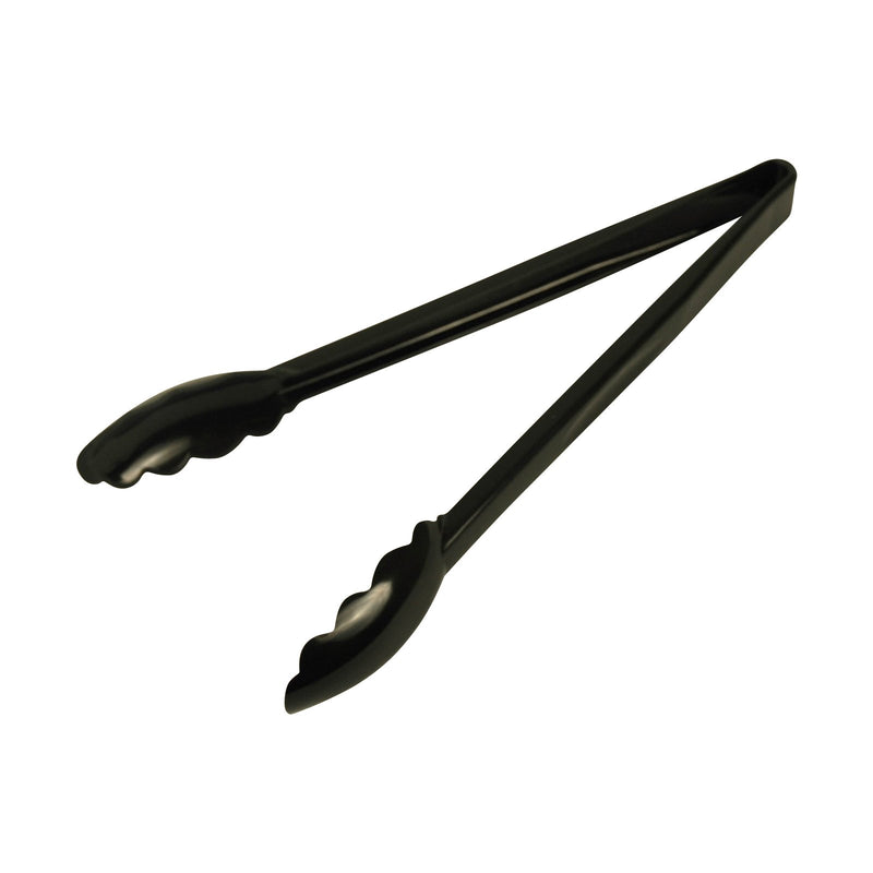 Cambro 12TGS110 12" Black Salad Tongs