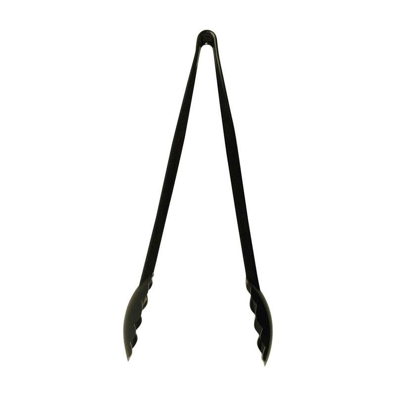 Cambro 12TGS110 12" Black Salad Tongs