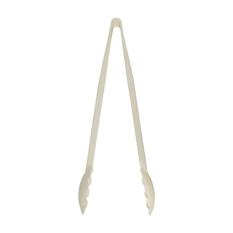 Cambro 12TGS148 12" White Salad Tongs