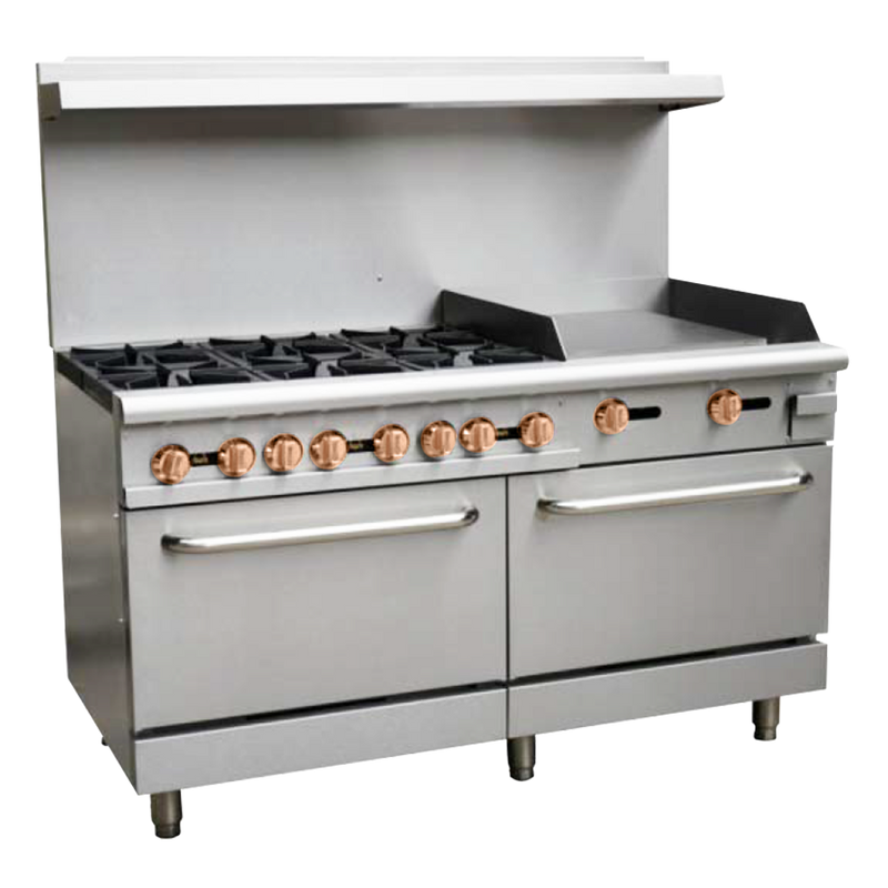 Copper Beech CBR-60-24G Gas Range 60" With 24" Griddle (6) 30000 BTU Burners