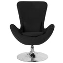 Egg Series Aqua Fabric Side Reception Chair By Flash Furniture