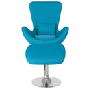 Egg Series Side Reception Chair with Ottoman By Flash furniture