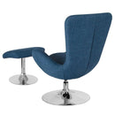 Egg Series Side Reception Chair with Ottoman By Flash furniture