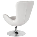 Egg Series Red/White Leather Side Reception Chair By Flash Furniture