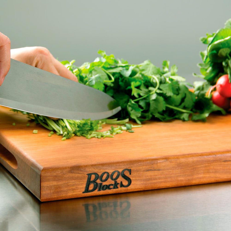 John Boos CHY-RO1 18" x 12" Cherry Edge Grain Cutting Board