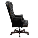Flash Furniture CI-360-BK-GG High Back Traditional Tufted Black Leather Executive Swivel Office Chair