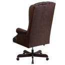 Flash Furniture CI-360-BRN-GG High Back Traditional Tufted Brown Leather Executive Swivel Office Chair