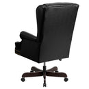Flash Furniture CI-J600-BK-GG High Back Traditional Tufted Black Leather Executive Swivel Office Chair