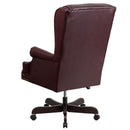Flash Furniture CI-J600-BY-GG High Back Traditional Tufted Burgundy Leather Executive Swivel Office Chair