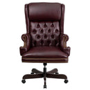 Flash Furniture CI-J600-BY-GG High Back Traditional Tufted Burgundy Leather Executive Swivel Office Chair