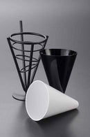 American Metalcraft MELFCB534 10 Oz Black Melamine Fry Cone