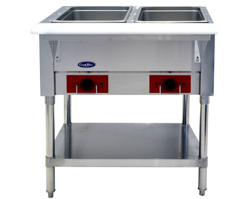 ATOSA 36" Electric 2-Well Dry Steam Table, 1000W/120V - CSTEA-2B