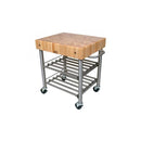 John Boos CUCD15WC 35-1/2" Rock Maple Top Cucina D'amico Wine Cart
