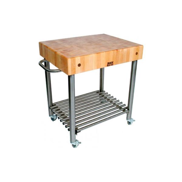 John Boos CUCD15 5" Rock Maple Top Cucina D'amico Cart