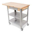 John Boos CUCE40 40" x 20" Cucina Elegante Cart with 1 Drop Leaf