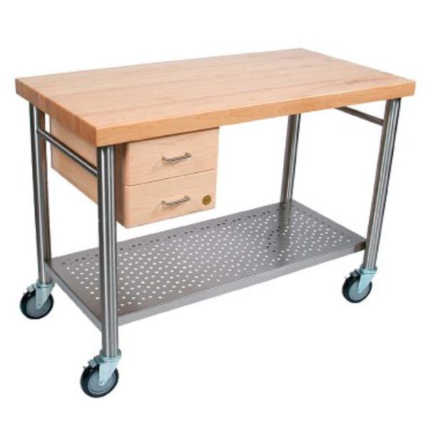 John Boos CUCICO4 4" Rock Maple Top Cucina Magnifico Work Table