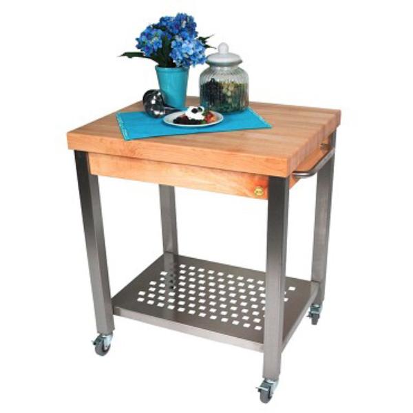 John Boos CUCT04 4" Rock Maple Top Cucina Technica Cart