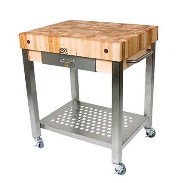John Boos CUCT24 4" Rock Maple Top Cucina Technica Cart