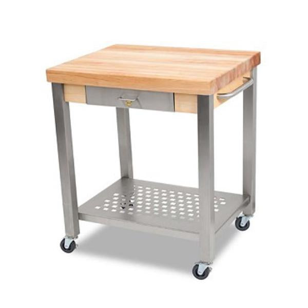 John Boos CUCT34 4" Rock Maple Top Cucina Technica Cart