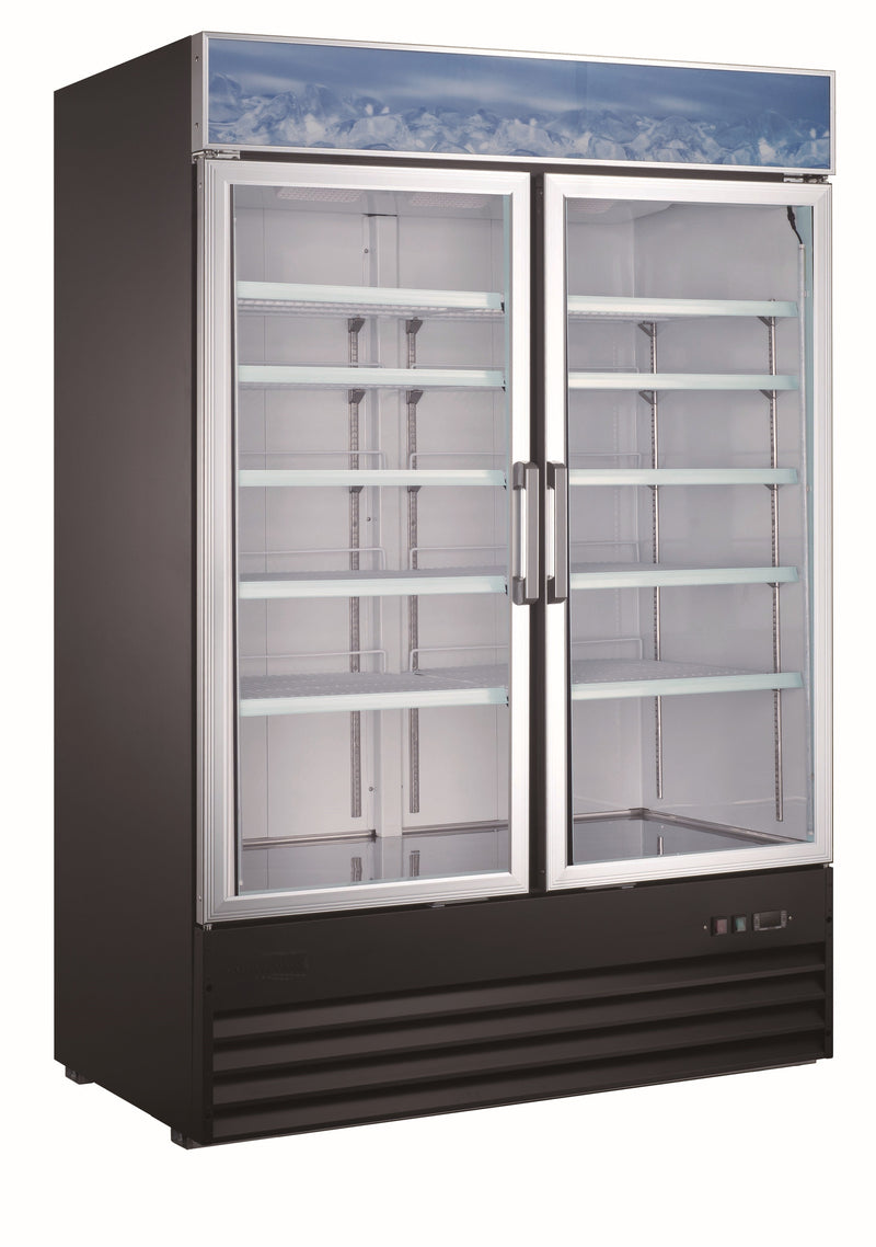 Canco MF-1270 Double Swing Door 53" Wide Display Freezer
