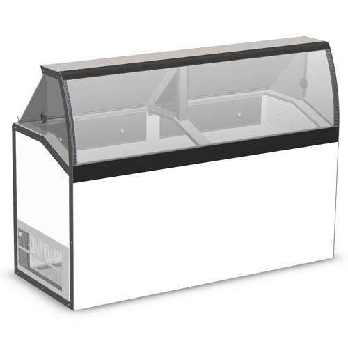 Master-Bilt DD-66LCG Ice Cream Dipping/Display Cabinet Low-Glass (12) 3 Gallon Can Display (8) 3 Gallon Storage